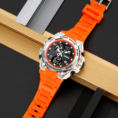 Спортивний чоловічий годинник Skmei 2360WTOG White-Orange