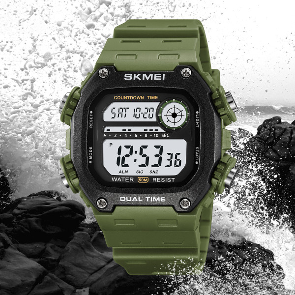Спортивний чоловічий годинник Skmei 2126AG Army Green фото 7