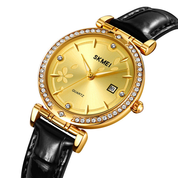 Класичний жіночий годинник Skmei 2169GDBK Gold-Black фото 3
