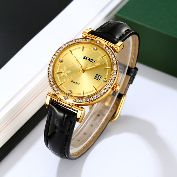 Класичний жіночий годинник Skmei 2169GDBK Gold-Black фото 5