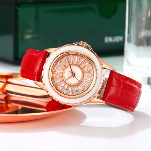 Классические женские часы Skmei 2172RGRD Rose Gold-Red фото 5