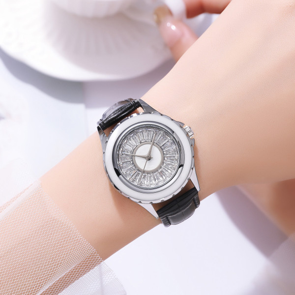 Класичний жіночий годинник Skmei 2172SIBK Silver-Black фото 4