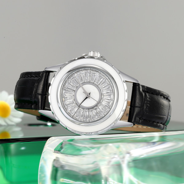 Класичний жіночий годинник Skmei 2172SIBK Silver-Black фото 5