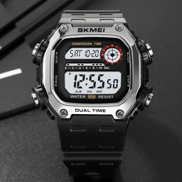 Спортивные мужские часы Skmei 2126SIBK Silver-Black фото 6