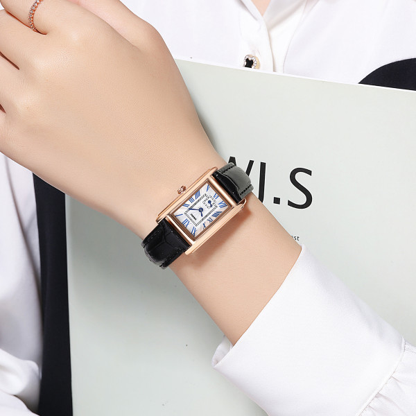 Классические женские часы Skmei 2297RGBK Rose Gold-Black фото 4