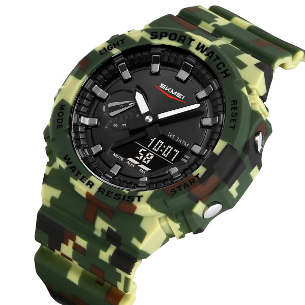 Спортивные мужские часы Skmei 2351CMGN Camo Green фото 3