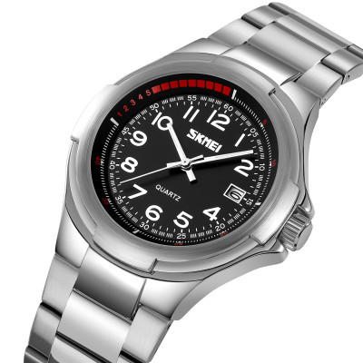 Классические мужские часы Skmei 9320SIBK Silver-Black