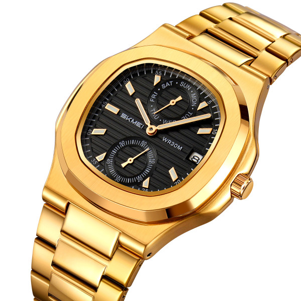 Классические мужские часы Skmei 2423GD Gold фото 3