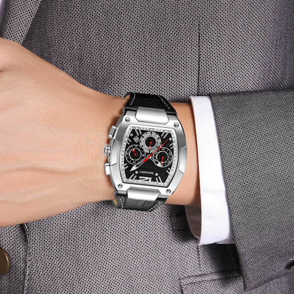 Класичний чоловічий годинник Skmei 9357SIBK Silver-Black фото 4