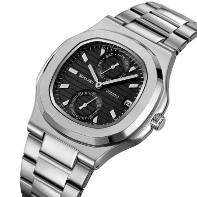 Класичний чоловічий годинник Skmei 2423SIBK Silver-Black