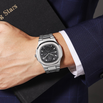 Класичний чоловічий годинник Skmei 2423SIBK Silver-Black