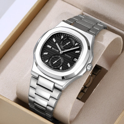 Класичний чоловічий годинник Skmei 2423SIBK Silver-Black