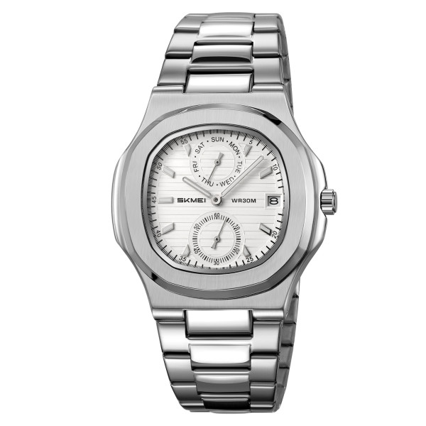 Класичний чоловічий годинник Skmei 2423SISI Silver фото 1