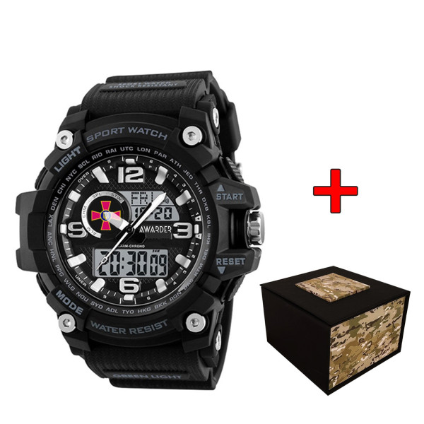 Спортивные мужские часы Awarder 012BKSU ВСУ Черные + Коробка фото 1