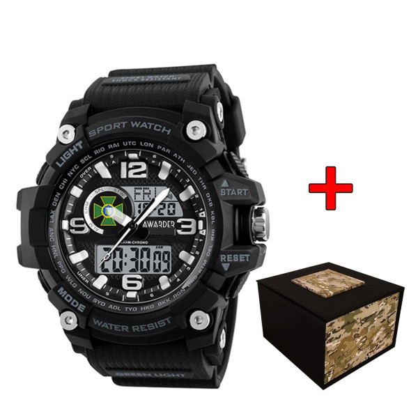 Спортивные мужские часы Awarder 012BKDPS ДПС Черные + Коробка фото 1