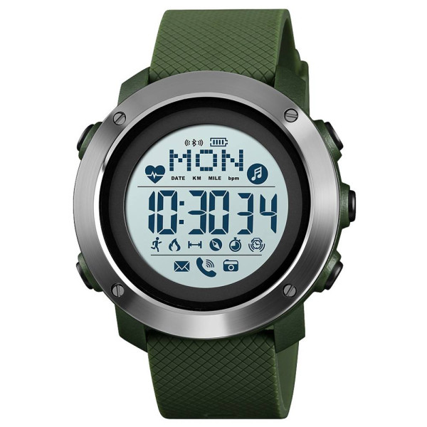Чоловічий годинник Skmei 1511AG Army-Green Smart Watch + Compass фото 1