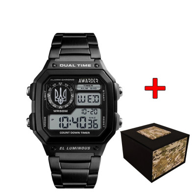 Awarder 011SIUASI Тризуб срібло Чорний + Коробка