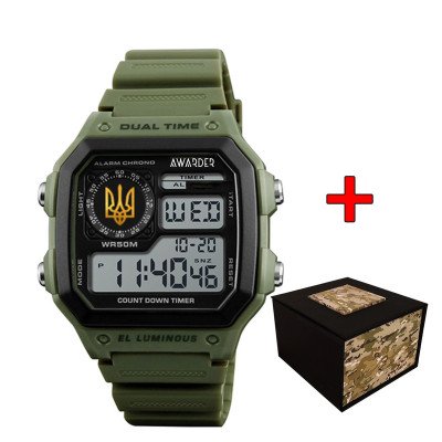 Awarder 010AGUAGD Трезубец золото Зеленые + Коробка