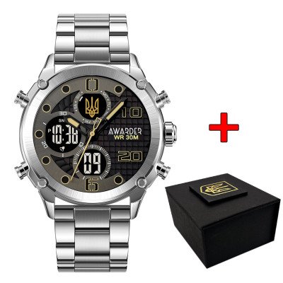 Awarder 017 Трезубец Золото Silver-Black Steel