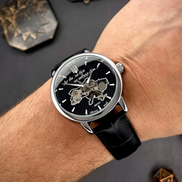 Классические мужские часы Awarder 022SIBK Mechanic Где бы ни был Silver-Black фото 10