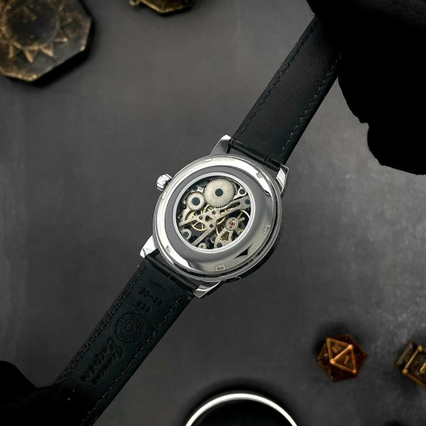 Класичний чоловічий годинник Awarder 022SIBK Mechanic Де би не був Silver-Black фото 5