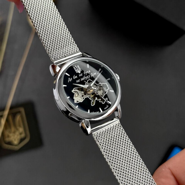 Классические женские часы Awarder 028L Silver-Black Где бы ни была фото 6