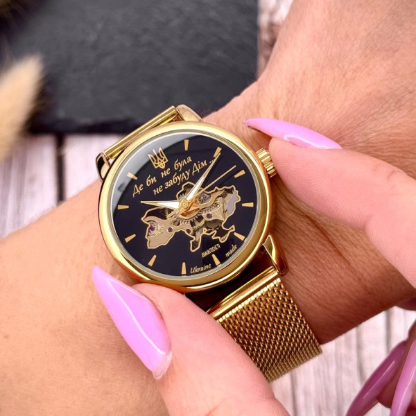 Классические женские часы Awarder 028L Gold-Black Де би не була фото 8