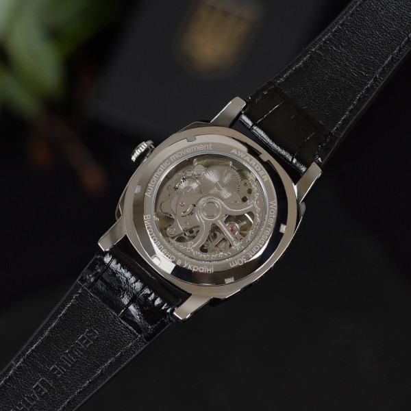 Класичний чоловічий годинник Awarder 021SIBK Скелетон Де би не був фото 10