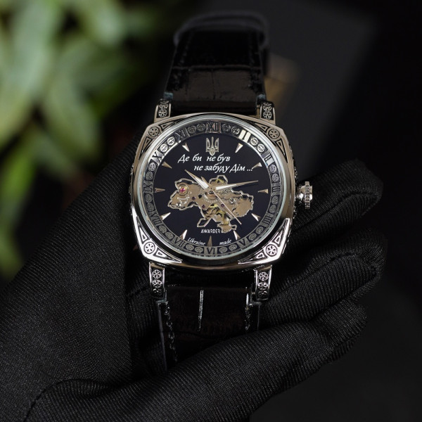 Класичний чоловічий годинник Awarder 021SIBK Скелетон Де би не був фото 5