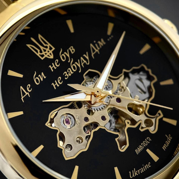 Классические мужские часы Awarder 022 Gold-Black Automatics Metall Не Забуду Дом фото 9