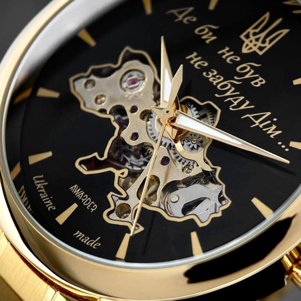 Классические мужские часы Awarder 022 Gold-Black Automatics Metall Не Забуду Дом фото 10