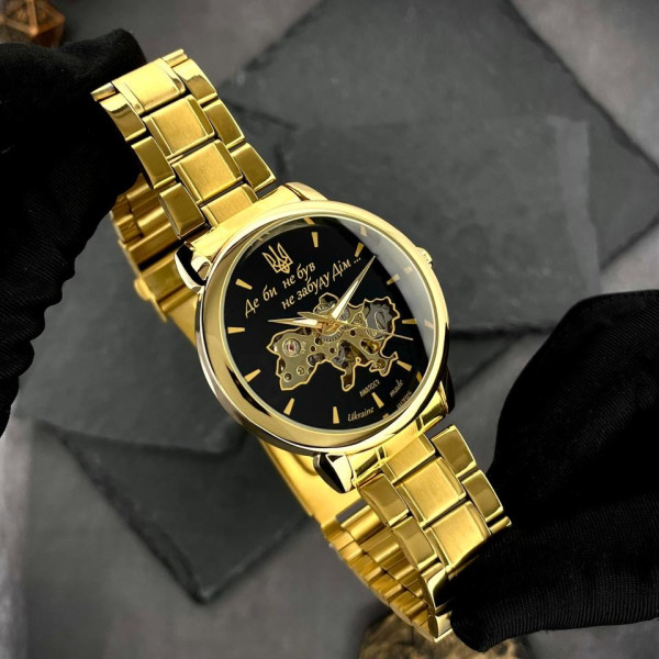 Классические мужские часы Awarder 022 Gold-Black Automatics Metall Не Забуду Дом фото 5