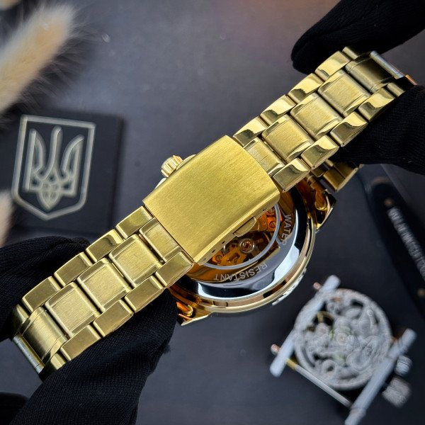 Класичний чоловічий годинник Awarder 022 Gold-Gold Automatics Metall Не Забуду Дім фото 8