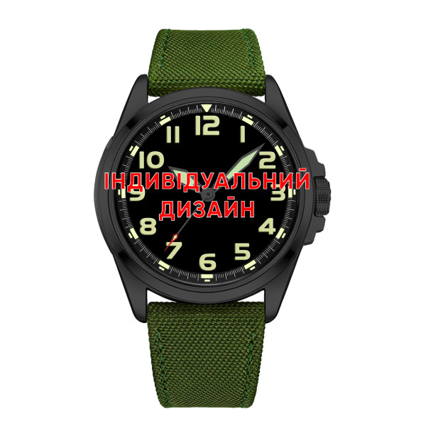 Классические мужские часы Awarder 041 Army Green-Black под Индивидуальный дизайн, японський механизм фото 1