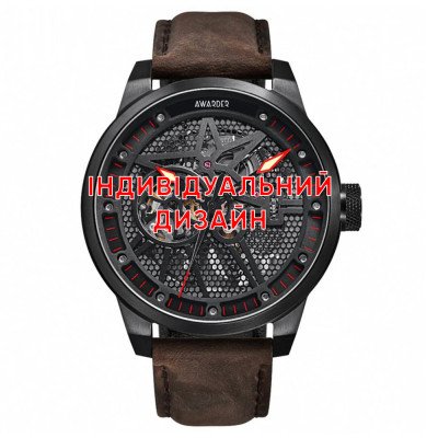 Awarder 058 Black-Red Leather Индивидуальный дизайн