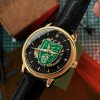 Класичний годинник Awarder 022 Gold Leather Automatic з Індивідуальним дизайном, шкіряний ремінець фото 3