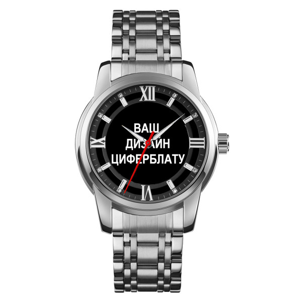 Классические часы Awarder 025 Silver под Индивидуальный дизайн, стальной ремешок фото 1