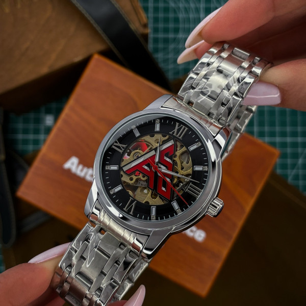 Класичний годинник Awarder 025 Silver під Індивідуальний дизайн, сталевий ремінець фото 9