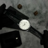 Классические мужские часы Awarder 020 Трезубец серебро Silver-White, кожаный ремешок, японский механизм фото 5
