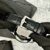 Классические мужские часы Awarder 020 Трезубец серебро Silver-White, кожаный ремешок, японский механизм фото 7