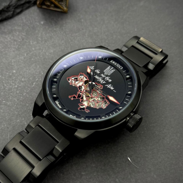 Классические мужские часы Awarder 058 Де би не був All Black Steel, водонепроницаемый, японский механизм фото 11