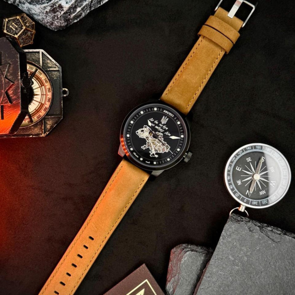 Класичний чоловічий годинник Awarder 058 Де би не був Black-Brown водонепроникний, японський механізм фото 4