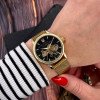 Класичний жіночий годинник Awarder 028-3D Де би не була Gold-Black під Індивідуальний дизайн, водонепроникний фото 9