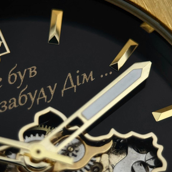 Класичний годинник Awarder 026-3D Де би не був Gold-Black, сталевий ремінець фото 8