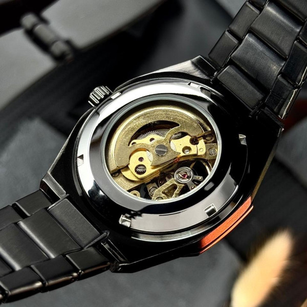 Класичний годинник Awarder 026-3D Де би не був Black-Gold під Індивідуальний дизайн, сталевий ремінець фото 8