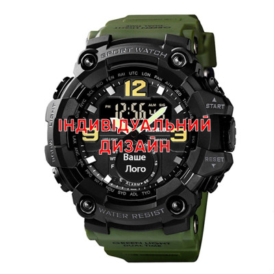 Тактичний годинник Awarder 004 Army Green під Індивідуальний дизайн, водонепроникний, будильник