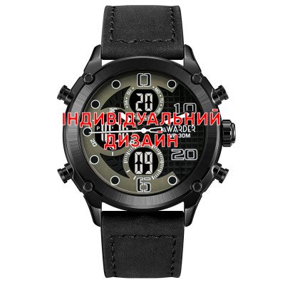 Класичний годинник Awarder 017 All Black під Індивідуальний дизайн, водонепроникний