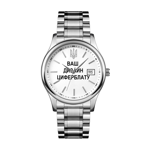 Классические мужские часы Awarder 023 Silver Steel под Индивидуальный дизайн, водонепроницаемый, японский механизм фото 1