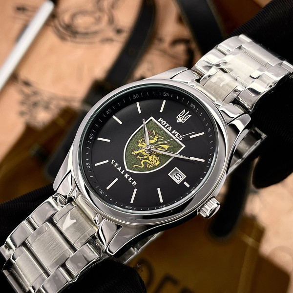 Класичний чоловічий годинник Awarder 023 Silver Steel під Індивідуальний дизайн, водонепроникний, японський механізм фото 3