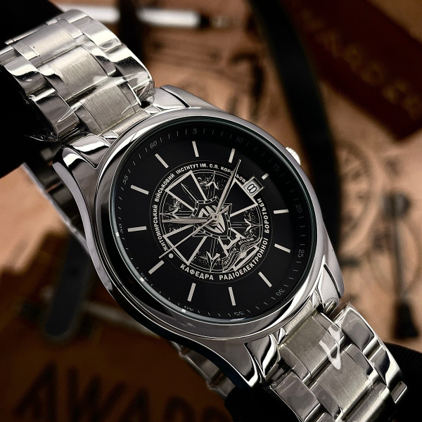 Класичний чоловічий годинник Awarder 023 Silver Steel під Індивідуальний дизайн, водонепроникний, японський механізм фото 8